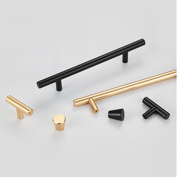 BBDHOME Aluminium Profile T Bar Kitchen Door Pull Handle Solid Metal Hardware Matt Black Gold Cabinet Knob 1 Meter - Image 4