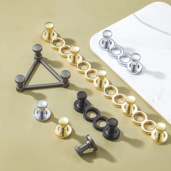 Zamak Robe Hook in Black Gold Chrome Finish for Bathroom and Closet Use