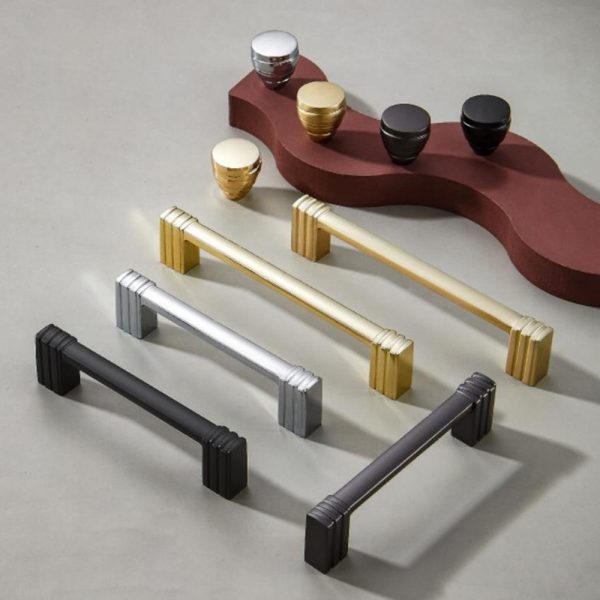Zamak Cabinet Handles and Knobs in Black, Gold, and Chrome - Popular Recommended Design