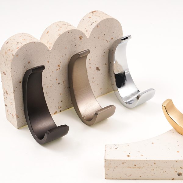 New Zamak Single Robe Hook in Black Satin Nickel and Chrome Finish