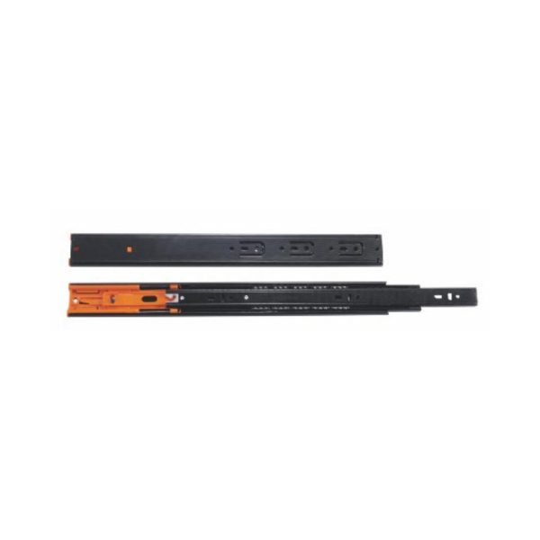 Damping Cold Rolled Steel Drawer Slides Black Powder Coated Steel Drawer Rail System